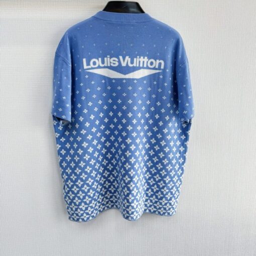 LV T-Shirt Blue White - Image 2