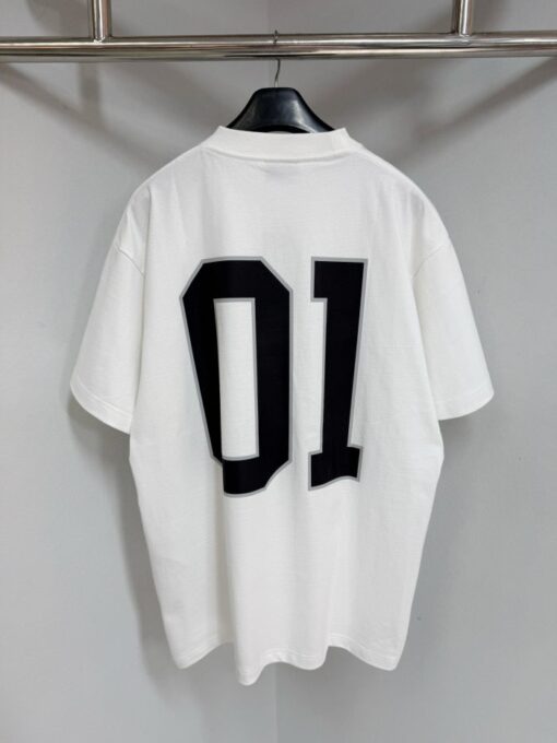 Balenciaga T-Shirt White Black - Image 2