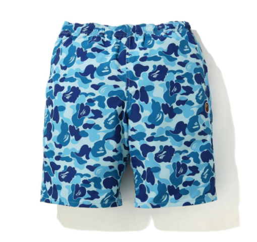 Bape ABC Camo Beach Shorts Blue