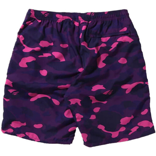 BAPE Color Camo Shark Beach Shorts (Purple) - Image 2