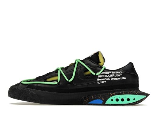 Nike Blazer Low Off-White Black Electro Green - Image 2