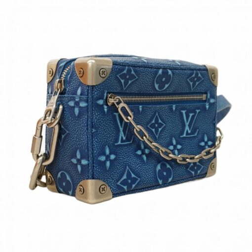 LV Monogram Leather Shoulder Bag Blue