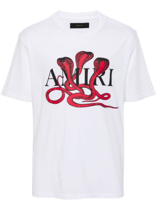 AMIRI Poison cotton T-shirt White/Dark Red