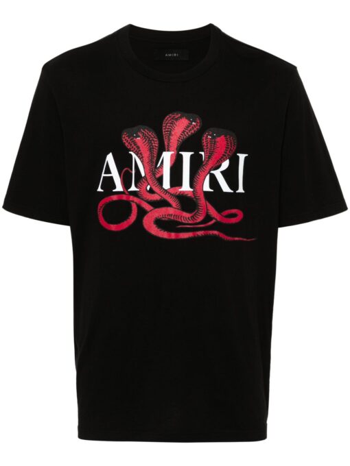 AMIRI Poison Cotton T-shirt Black/Dark Red