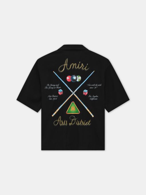 AMIRI POOL CUE BOWLING SHIRT BLACK - Image 2