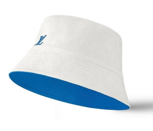 LV Colormania Bucket Hat White Blue