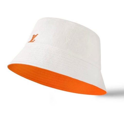 LV Colormania Bucket Hat White Orange