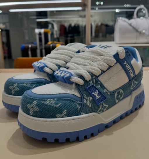 LV Trainer Maxi Sneaker Denim Blue