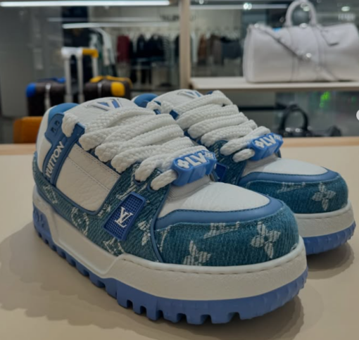 LV Trainer Maxi Sneaker Denim Blue - Image 2