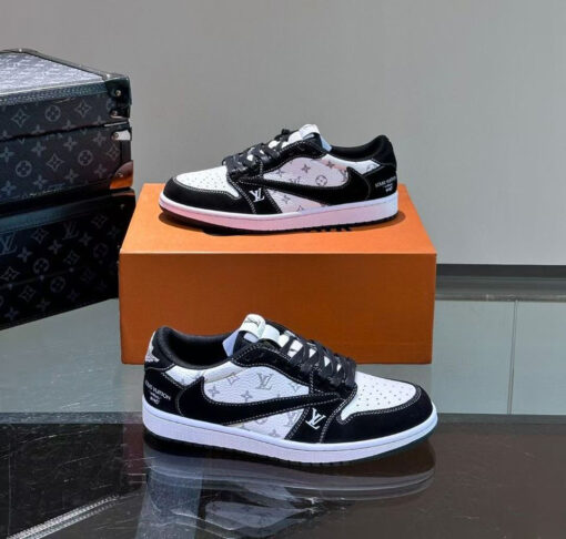 LV x Nike Low-top Casual Sneaker White Black