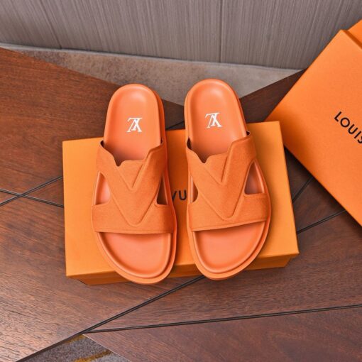 LV Leather Sandal Orange