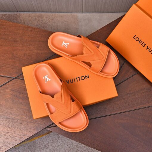 LV Leather Sandal Orange - Image 2