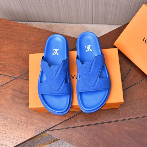 LV Leather Sandal Blue