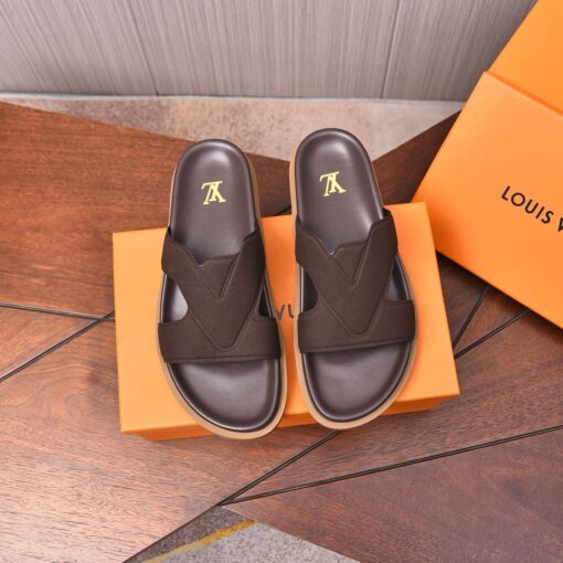 LV Leather Sandal Brown