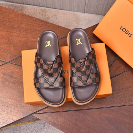 LV Leather Sandal Brown