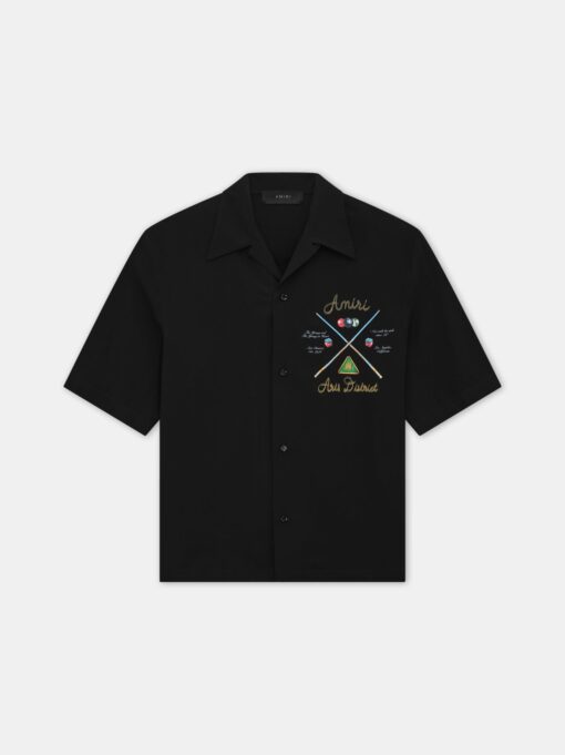 AMIRI POOL CUE BOWLING SHIRT BLACK