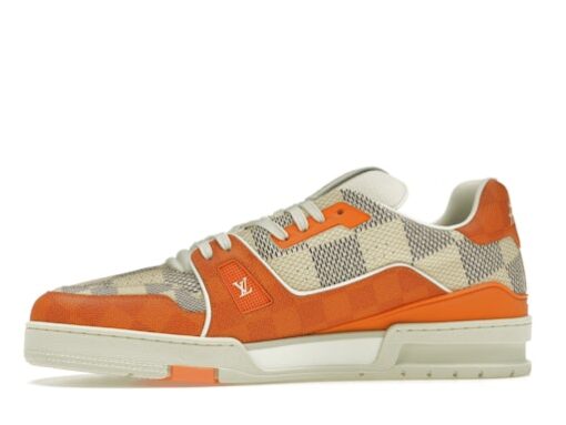 LV Trainer Damier White Orange - Image 2