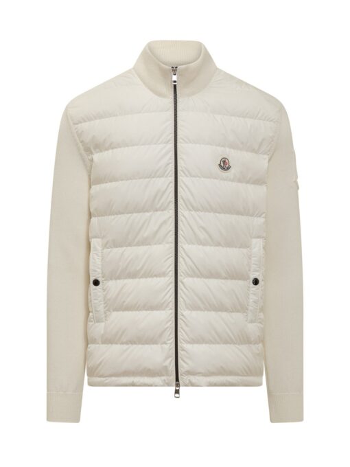 Moncler Zip Sweater White