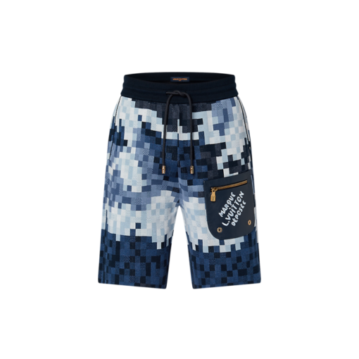 LV Hybrid Leather And Cotton Damier Shorts