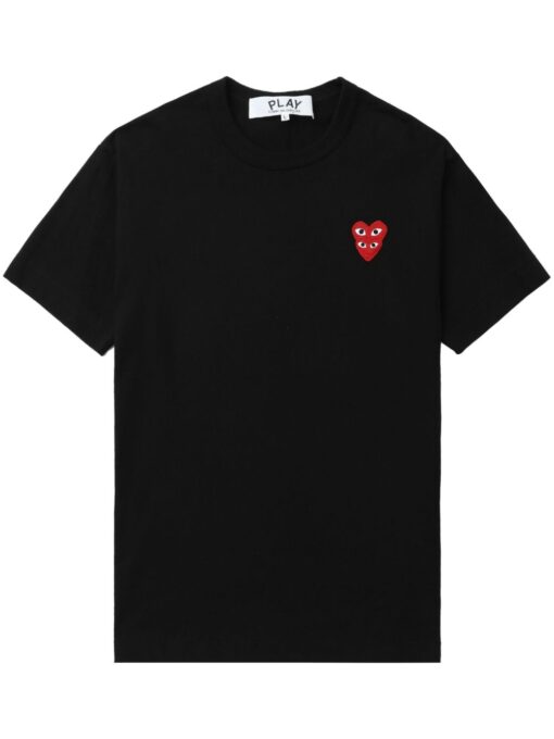 Comme Des Garçons Play logo-appliqué cotton T-shirt