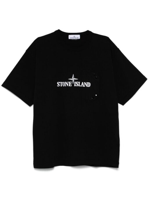 Stone Island Compass-print T-shirt black