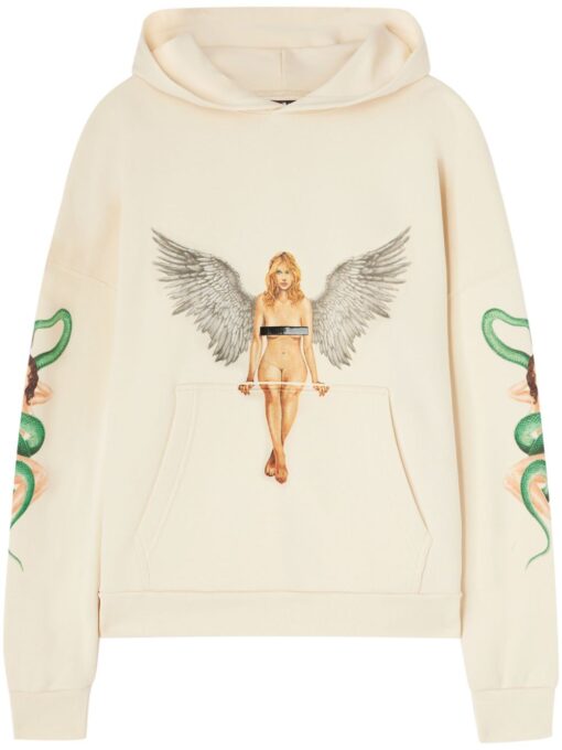 Palm Angels Pin Up hoodie cream white