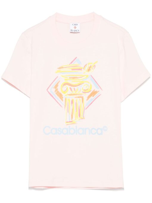 Casablanca T-Shirt mit Diamond Column-Print