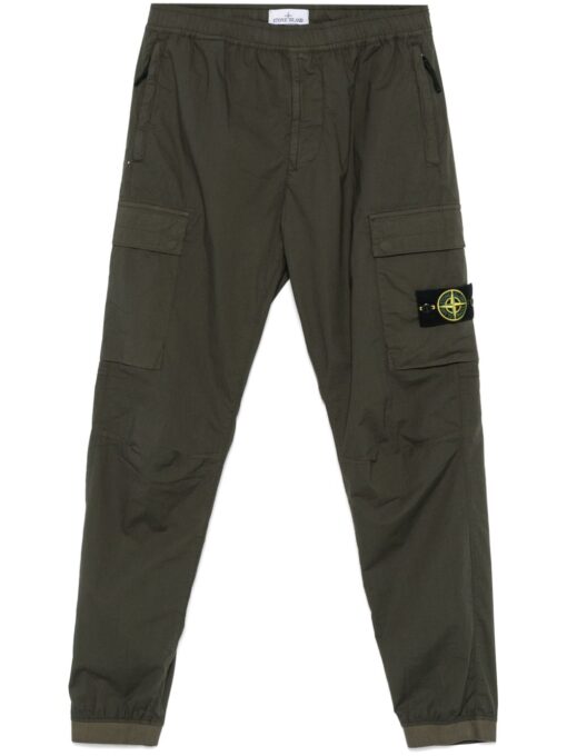 Stone Island Compass-badge trousers olive green