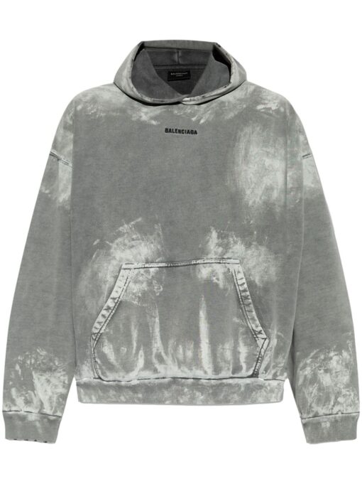 Balenciaga stain-effect hoodie grey