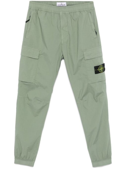 Stone Island Compass-badge trousers sage green