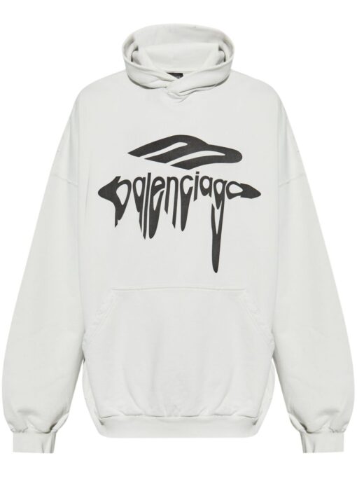 Balenciaga 3B Liquified hoodie white