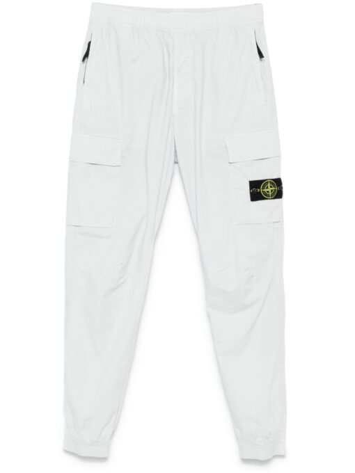 Stone Island tapered-leg cargo pants light blue