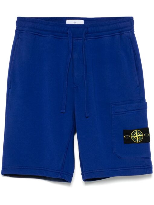 Stone Island Compass-badge track shorts royal blue