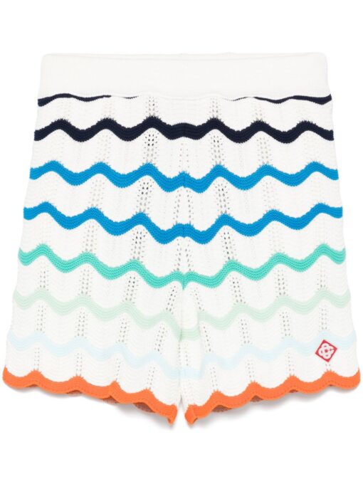 Casablanca Crocheted Gradient Wave Shorts