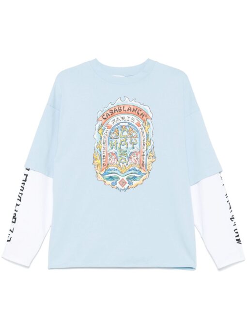 Casablanca Casa Way Skate T-shirt light blue