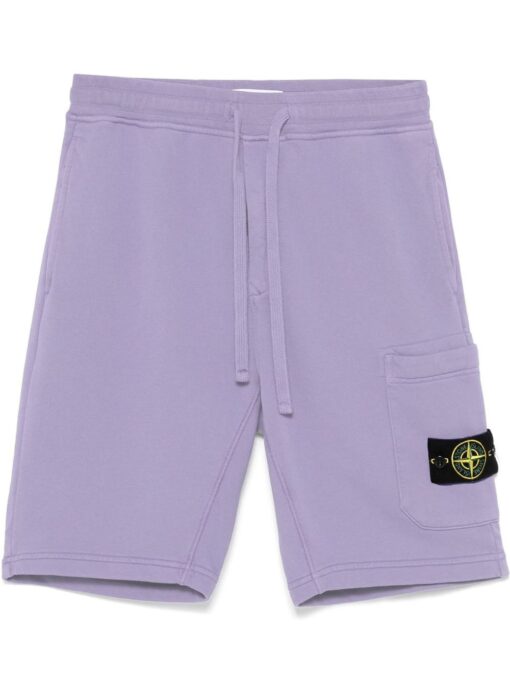 Stone Island Compass-badge track shorts lilac purple