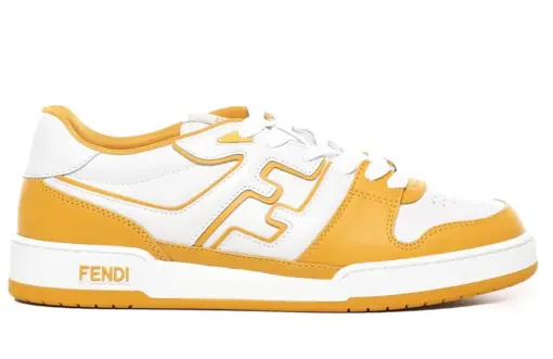 Fendi Match Panelled Low-Top Sneaker White/orange