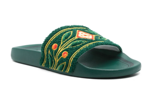 Casablanca embroidered Slide Green