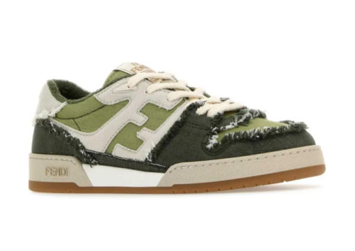 FENDI Fendi Match denim sneaker green/white - Image 2