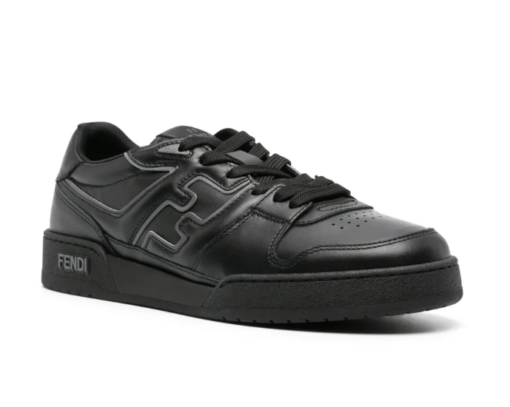 FENDI Match leather sneaker black - Image 2