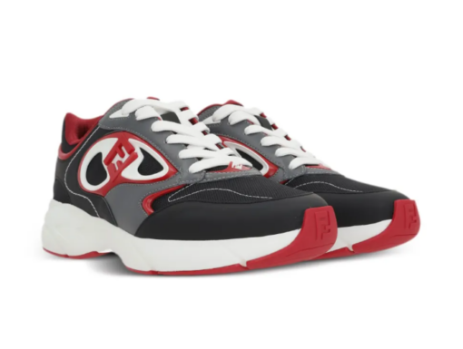 FENDI leather sneaker black/red - Image 2