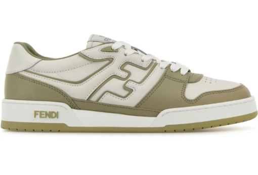 FENDI logo-patch sneaker olive green