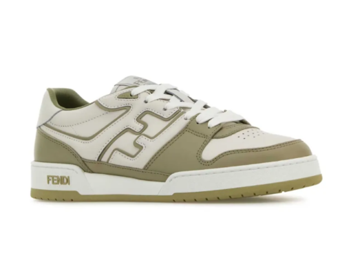 FENDI logo-patch sneaker olive green - Image 2