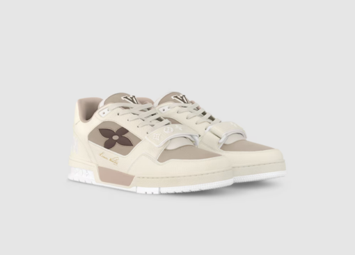 LV New Trainer Sneaker Beige - Image 2