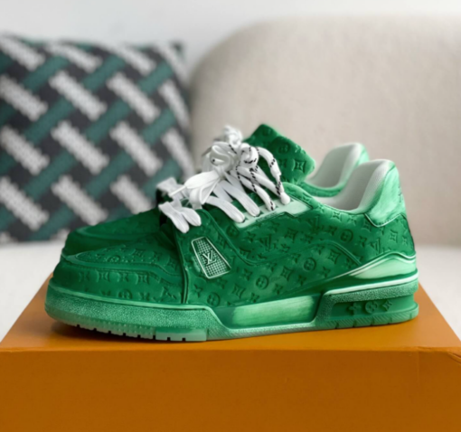 LV New Trainer Sneaker Faded Green