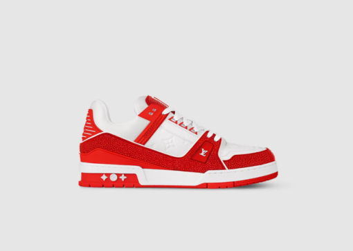 LV New Trainer Sneaker White Red