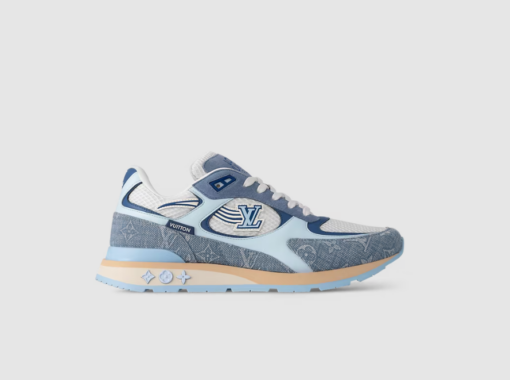 LV Run Away Logo Patch Sneaker Blue