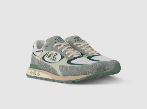 LV Run Away Logo Patch Sneaker Green - Image 2