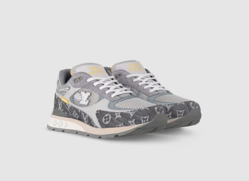 LV Run Away Logo Patch Sneaker Grey - Image 2