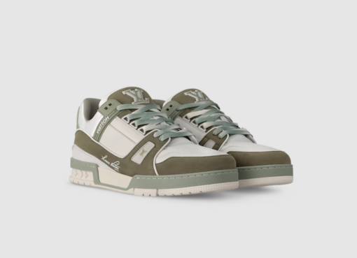 LV Trainer Sneaker 2025 White Green - Image 2